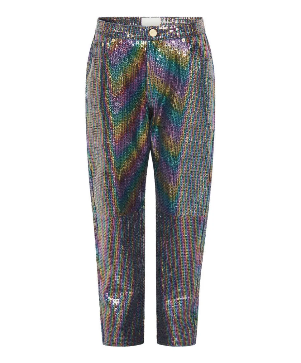 Denim Jeans|ONE TEASPOON Rainbow Sequin Bandits Relaxed Jeans