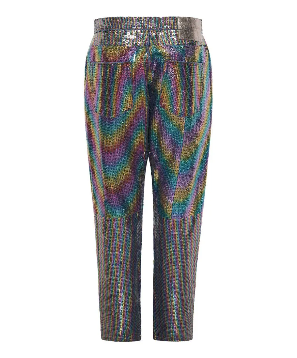 Denim Jeans|ONE TEASPOON Rainbow Sequin Bandits Relaxed Jeans