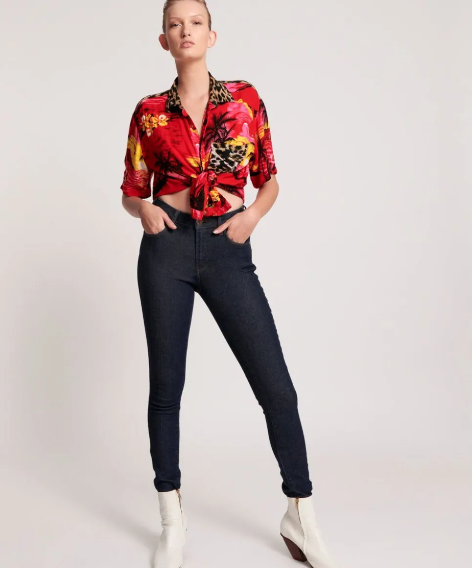 Denim Jeans|ONE TEASPOON Raw Blue Freebirds Ii High Waist Skinny Jeans