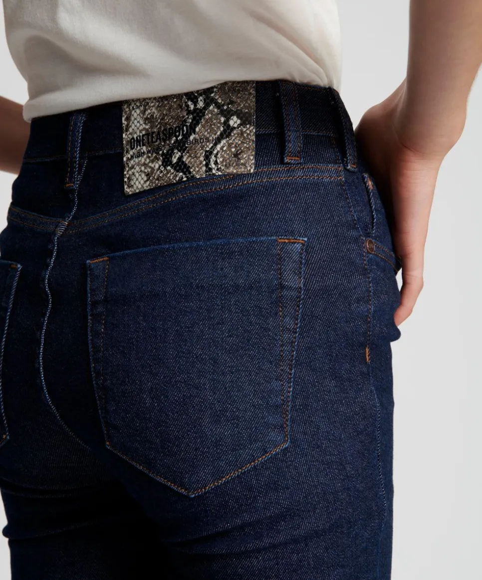 Denim Jeans|ONE TEASPOON Raw Blue Freebirds Ii High Waist Skinny Jeans