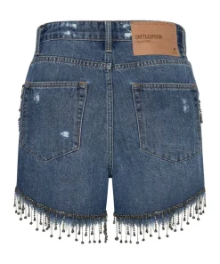 Denim Shorts|ONE TEASPOON Razzle Dazzle Truckers Mid Waist Relaxed Shorts
