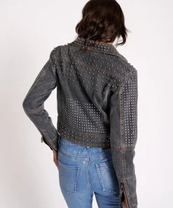 Jackets|ONE TEASPOON Rebel Rebel Studded Denim Jacket