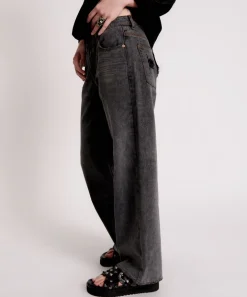 Denim Jeans|ONE TEASPOON Recycled Black Lowrider Wide Leg Jeans
