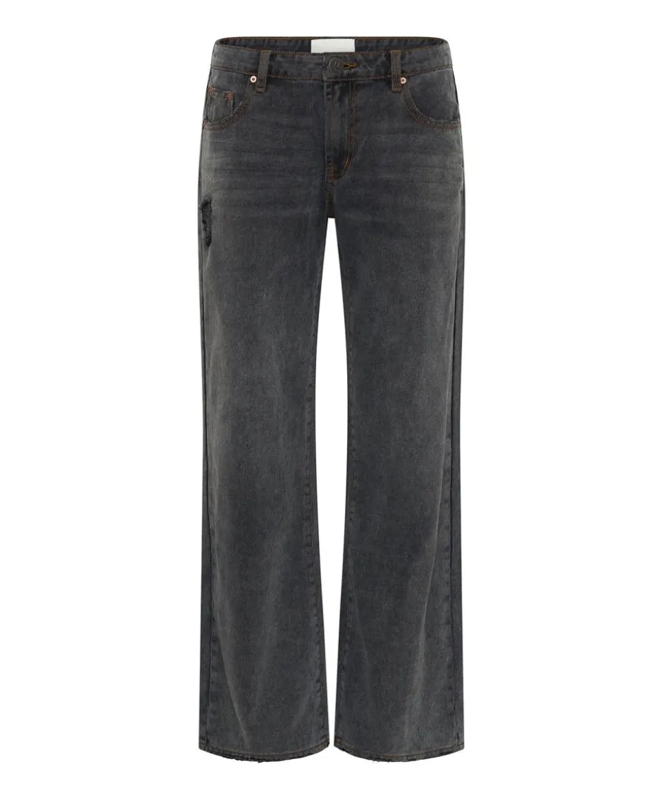 Denim Jeans|ONE TEASPOON Recycled Black Lowrider Wide Leg Jeans