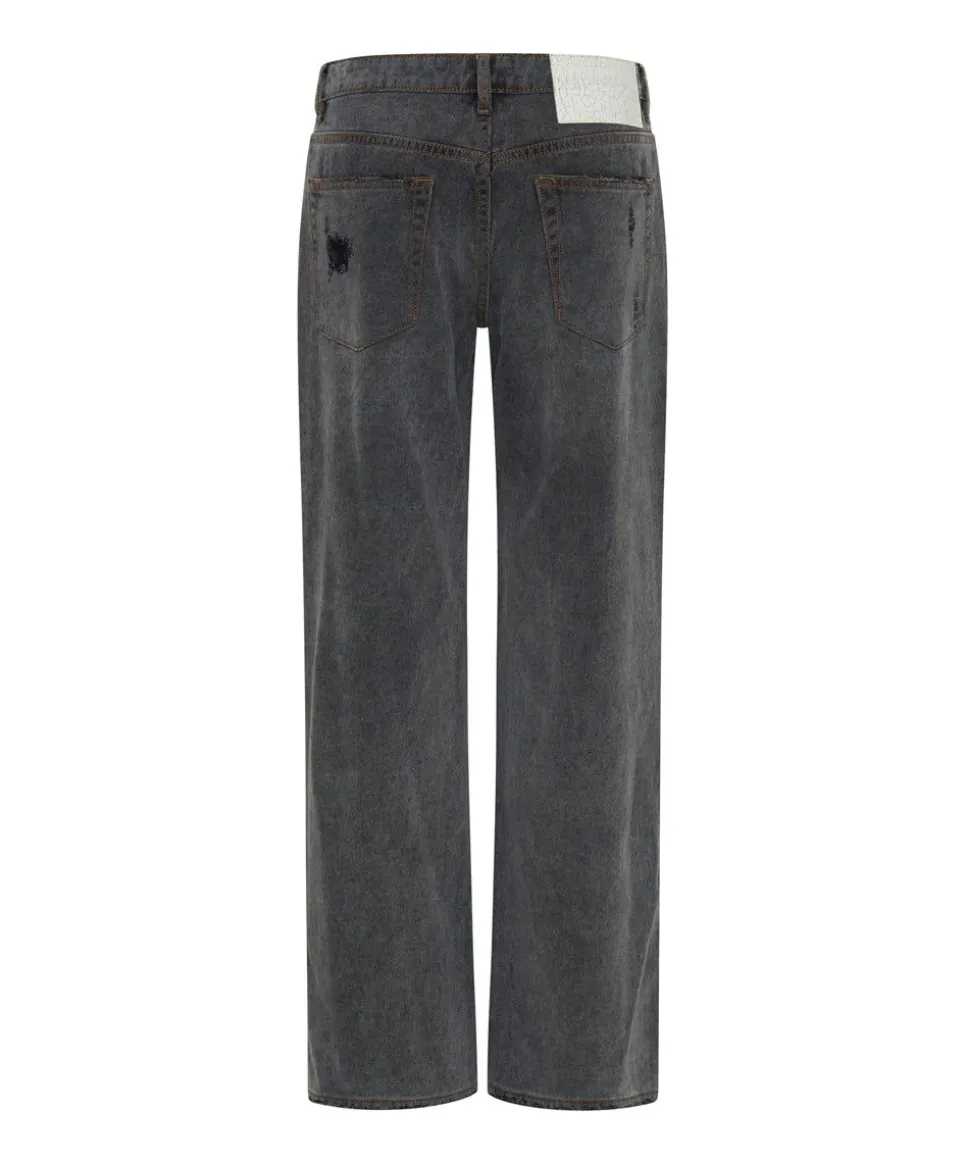 Denim Jeans|ONE TEASPOON Recycled Black Lowrider Wide Leg Jeans