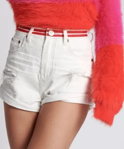 Denim Shorts|ONE TEASPOON Red Line Bandits High Waist Denim Shorts
