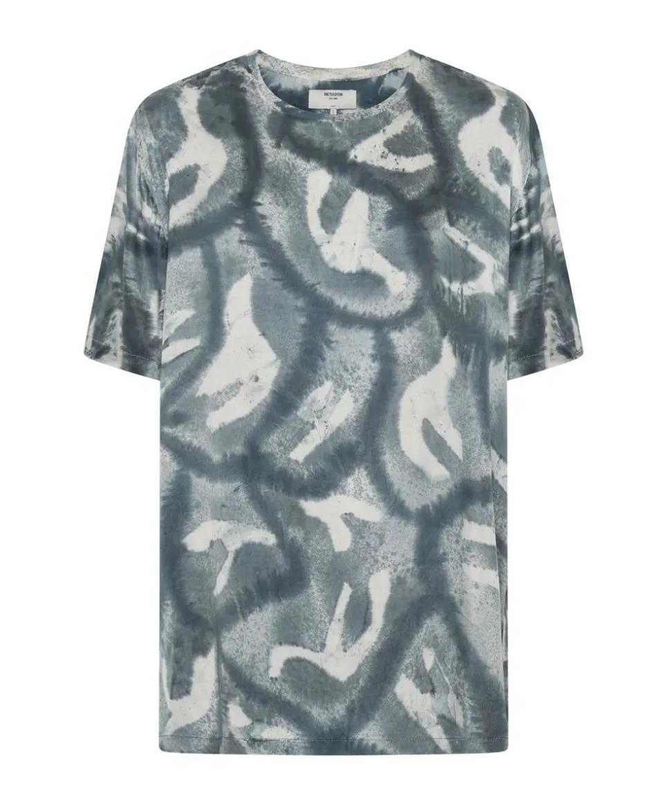 Basic Tees|ONE TEASPOON Reflection Hand Printed Satin Tee
