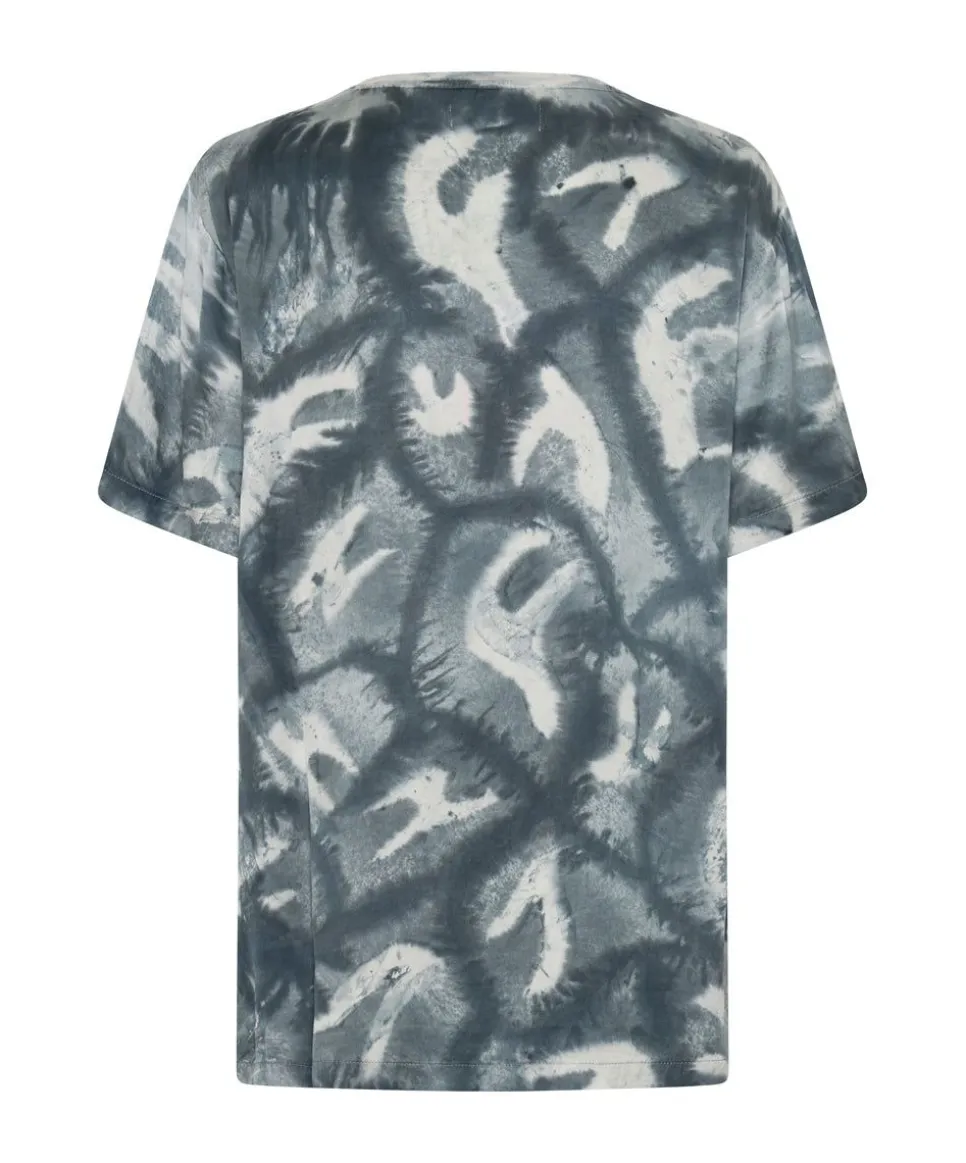 Basic Tees|ONE TEASPOON Reflection Hand Printed Satin Tee