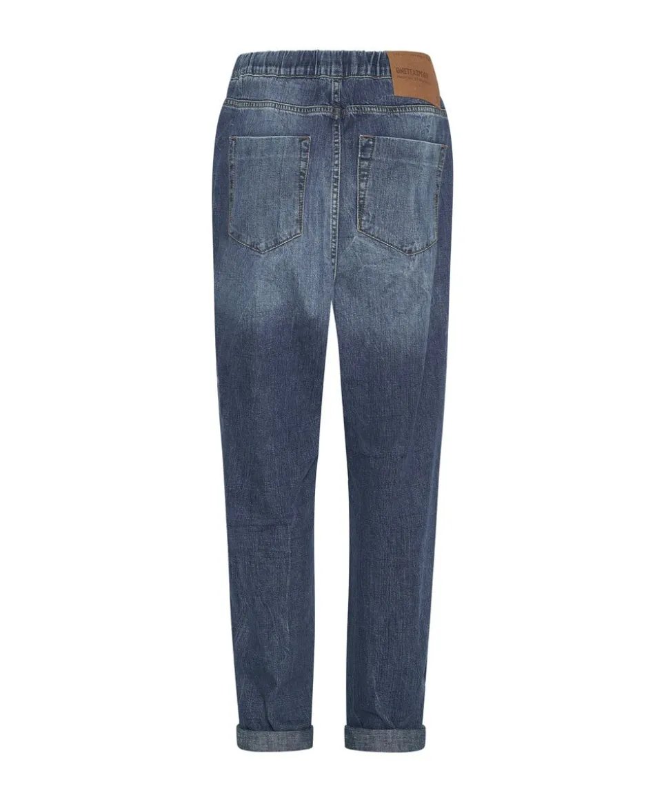 Denim Jeans|ONE TEASPOON Resort Blue High Waist Shabbies Drawstring Jeans