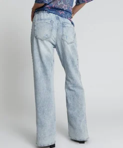 Denim Jeans|ONE TEASPOON Riveted Roadhouse Wide Leg Drawstring Jeans