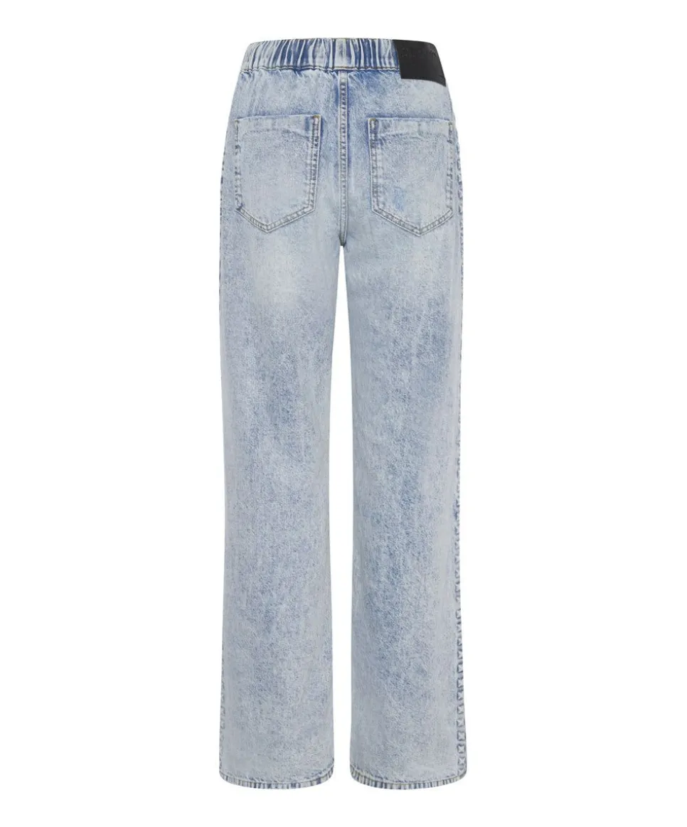 Denim Jeans|ONE TEASPOON Riveted Roadhouse Wide Leg Drawstring Jeans
