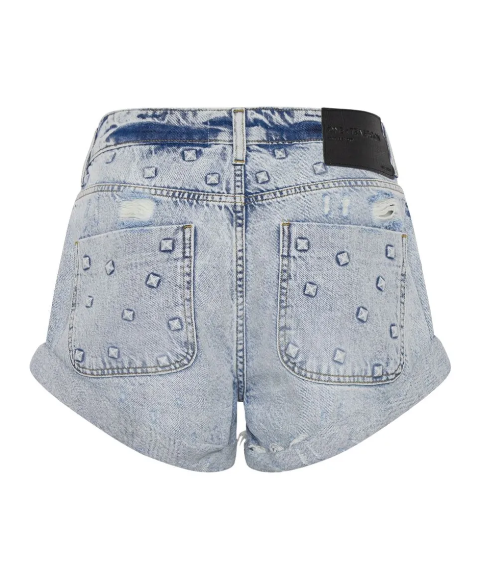 Denim Shorts|ONE TEASPOON Riveted Smiths Tailored Low Waist Denim Shorts