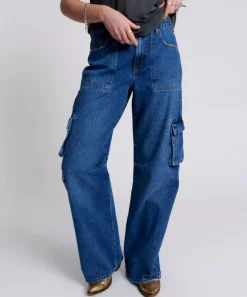 Denim Jeans|ONE TEASPOON Rosewood Cargo Jackson Mid Waist Wide Leg Jeans