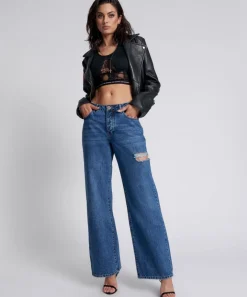 Denim Jeans|ONE TEASPOON Rosewood Jackson Mid Waist Wide Leg Jeans