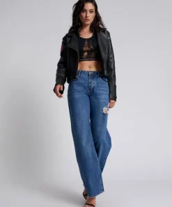 Denim Jeans|ONE TEASPOON Rosewood Jackson Mid Waist Wide Leg Jeans
