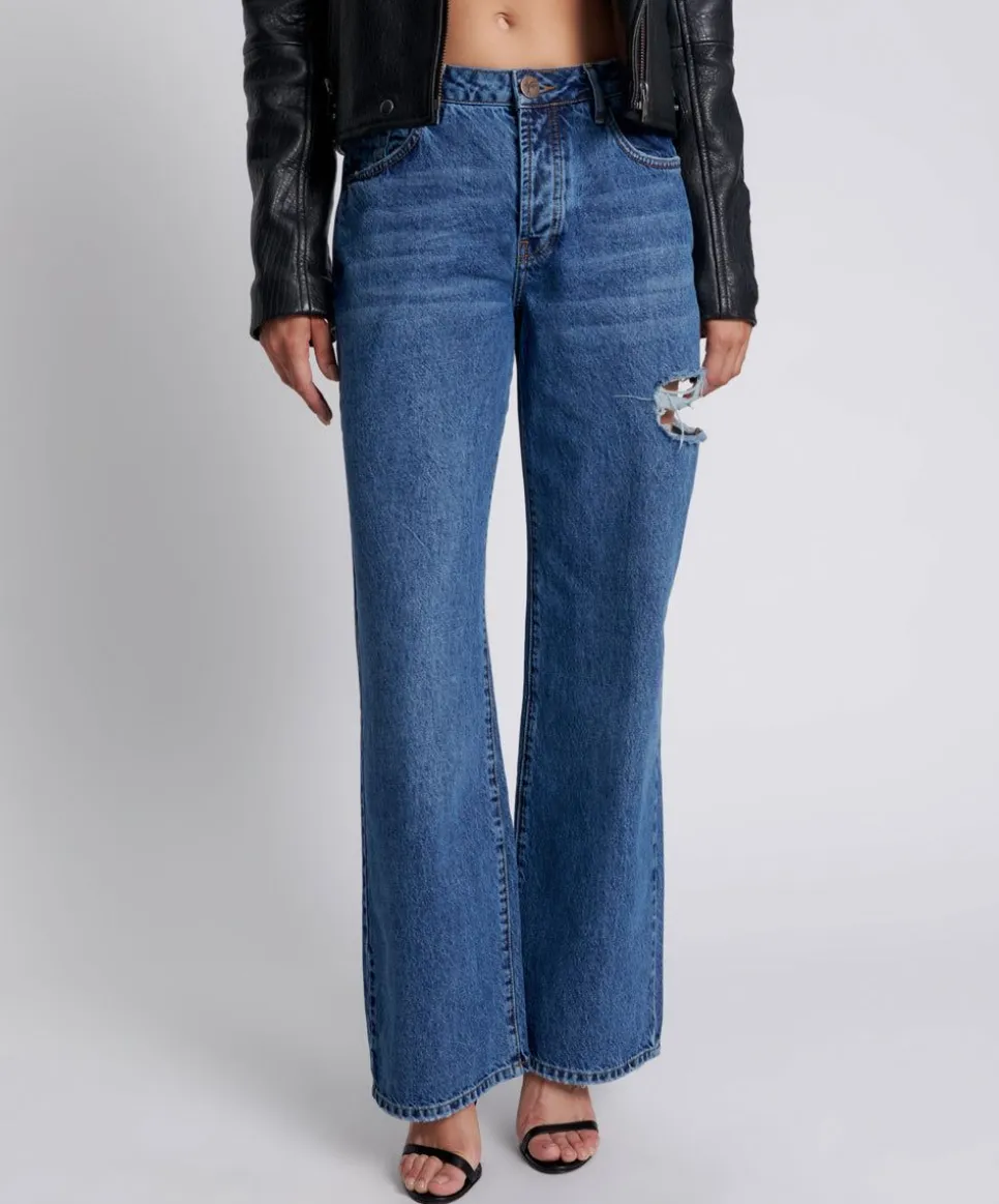Denim Jeans|ONE TEASPOON Rosewood Jackson Mid Waist Wide Leg Jeans