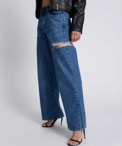 Denim Jeans|ONE TEASPOON Rosewood Jackson Mid Waist Wide Leg Jeans