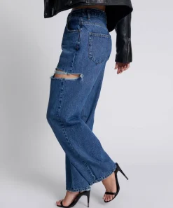 Denim Jeans|ONE TEASPOON Rosewood Jackson Mid Waist Wide Leg Jeans