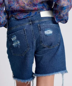 Denim Shorts|ONE TEASPOON Rosewood Stevies Long Length Boyfriend Shorts