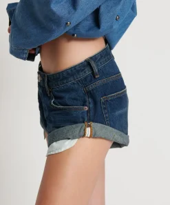 Denim Shorts|ONE TEASPOON Royal Blue Bandits Low Waist Denim Shorts
