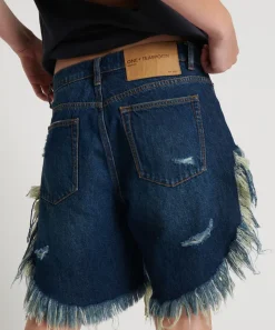 Denim Shorts|ONE TEASPOON Royal Blue Frankies Long Length Denim Shorts