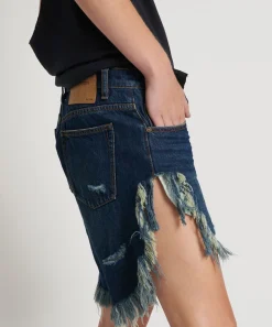 Denim Shorts|ONE TEASPOON Royal Blue Frankies Long Length Denim Shorts