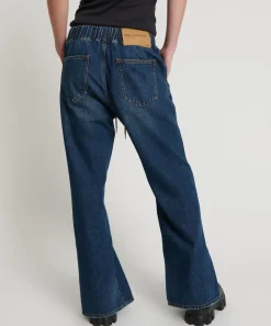 Denim Jeans|ONE TEASPOON Royal Blue Roadhouse Wide Leg Drawstring Jeans