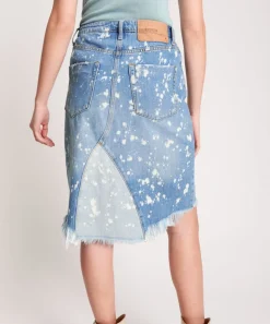 Denim Skirts|ONE TEASPOON Royal Salt Trucker Mid Waist Long Length Skirt