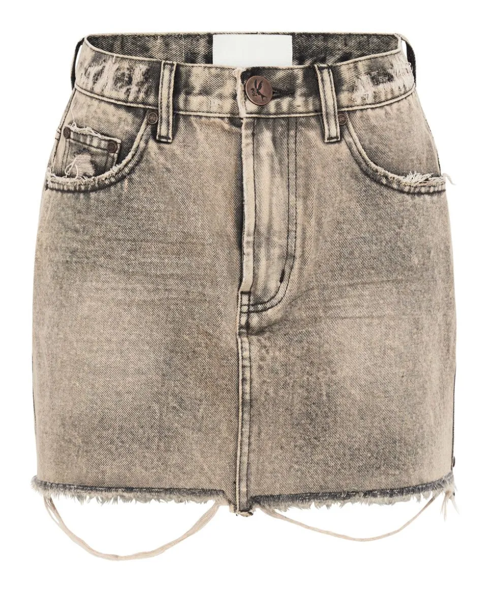 Denim Skirts|ONE TEASPOON Rust 2020 High Waist Denim Mini Skirt