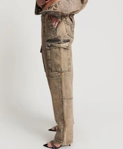 Bottoms|ONE TEASPOON Rust Cargo Motion Pants