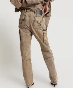 Bottoms|ONE TEASPOON Rust Cargo Motion Pants