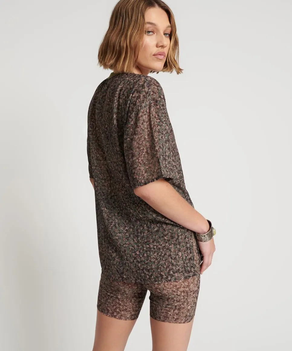 Tops|ONE TEASPOON Safari Camo Chiffon Tee