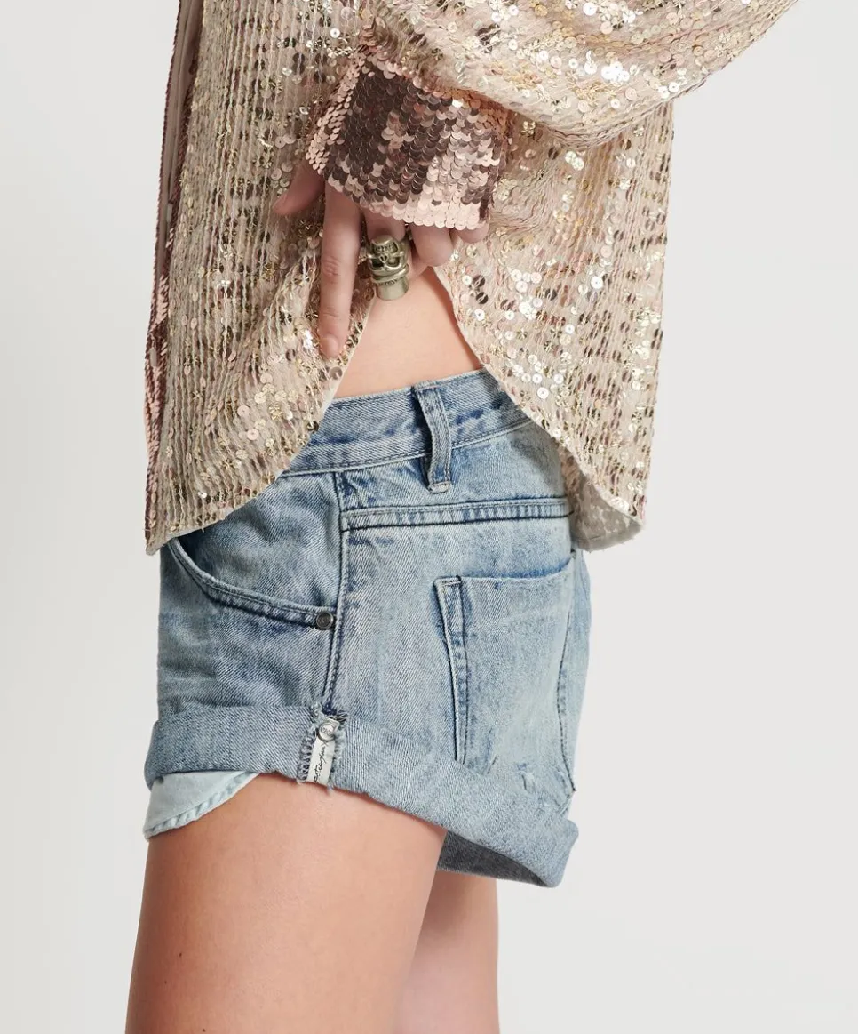 Denim Shorts|ONE TEASPOON Salty Dog Bandits Low Waist Denim Shorts