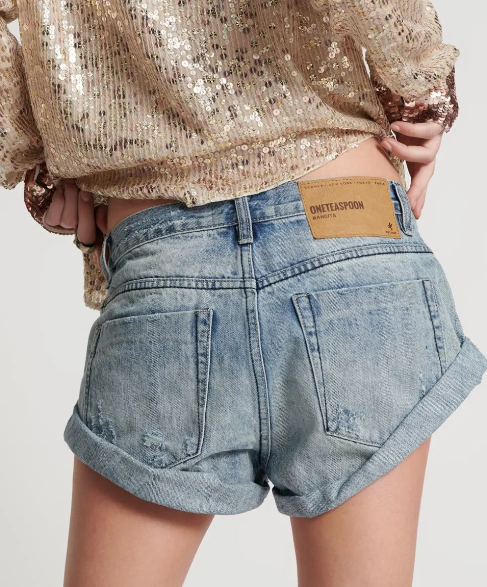 Denim Shorts|ONE TEASPOON Salty Dog Bandits Low Waist Denim Shorts