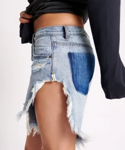 Denim Shorts|ONE TEASPOON Salty Dog Frankies Long Length Denim Shorts