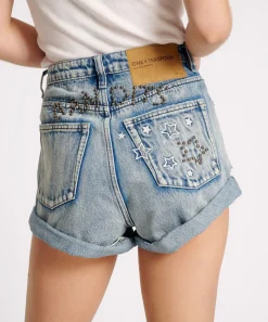 Denim Shorts|ONE TEASPOON Salty Dog Icon Bandits High Waist Denim Shorts