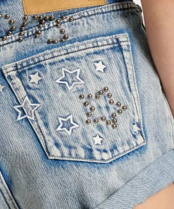 Denim Shorts|ONE TEASPOON Salty Dog Icon Bandits High Waist Denim Shorts