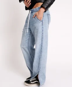 Denim Jeans|ONE TEASPOON Salty Dog Roadhouse Wide Leg Drawstring Jeans