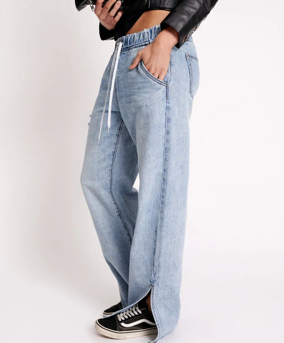 Denim Jeans|ONE TEASPOON Salty Dog Roadhouse Wide Leg Drawstring Jeans