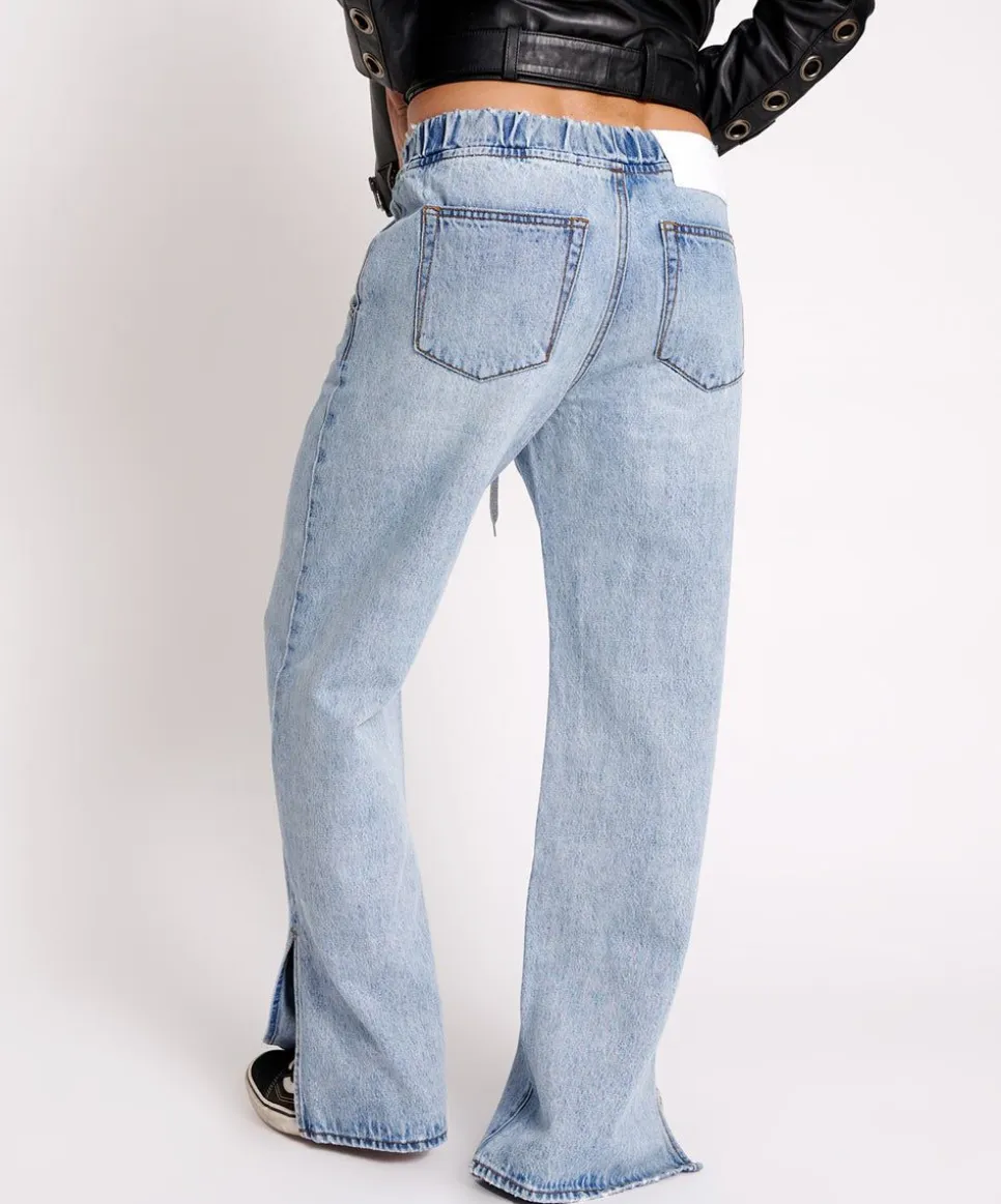 Denim Jeans|ONE TEASPOON Salty Dog Roadhouse Wide Leg Drawstring Jeans