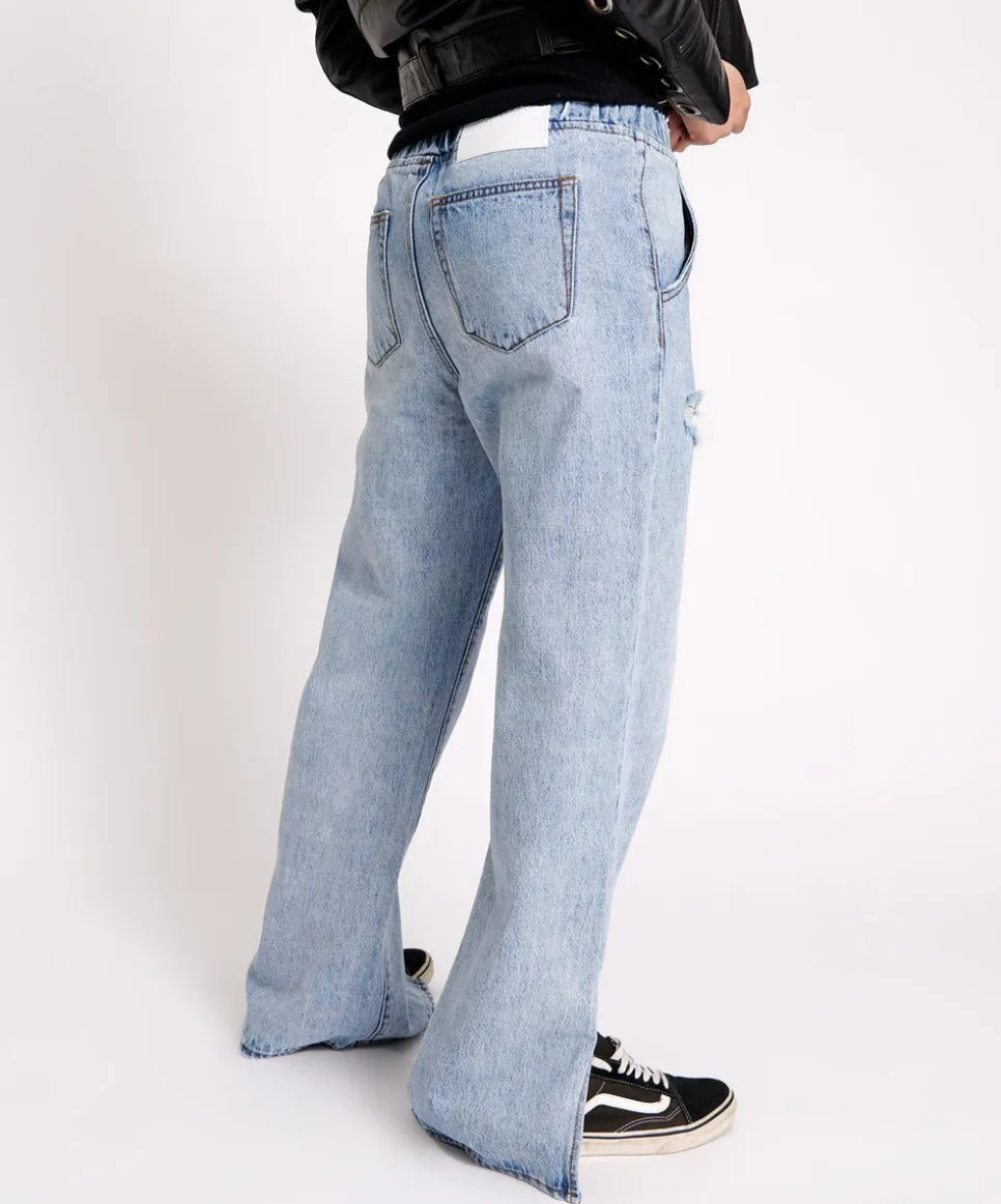 Denim Jeans|ONE TEASPOON Salty Dog Roadhouse Wide Leg Drawstring Jeans
