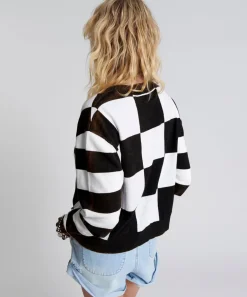 Knitwear|ONE TEASPOON Scoreboard Smiley Knit Sweater