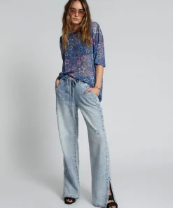 Tees & Tanks|ONE TEASPOON Sensory Star Oversized Mesh Tee