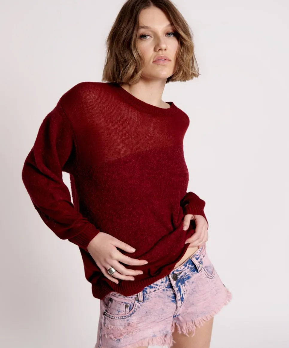 Knitwear|ONE TEASPOON Shattered Crew Knit Sweater