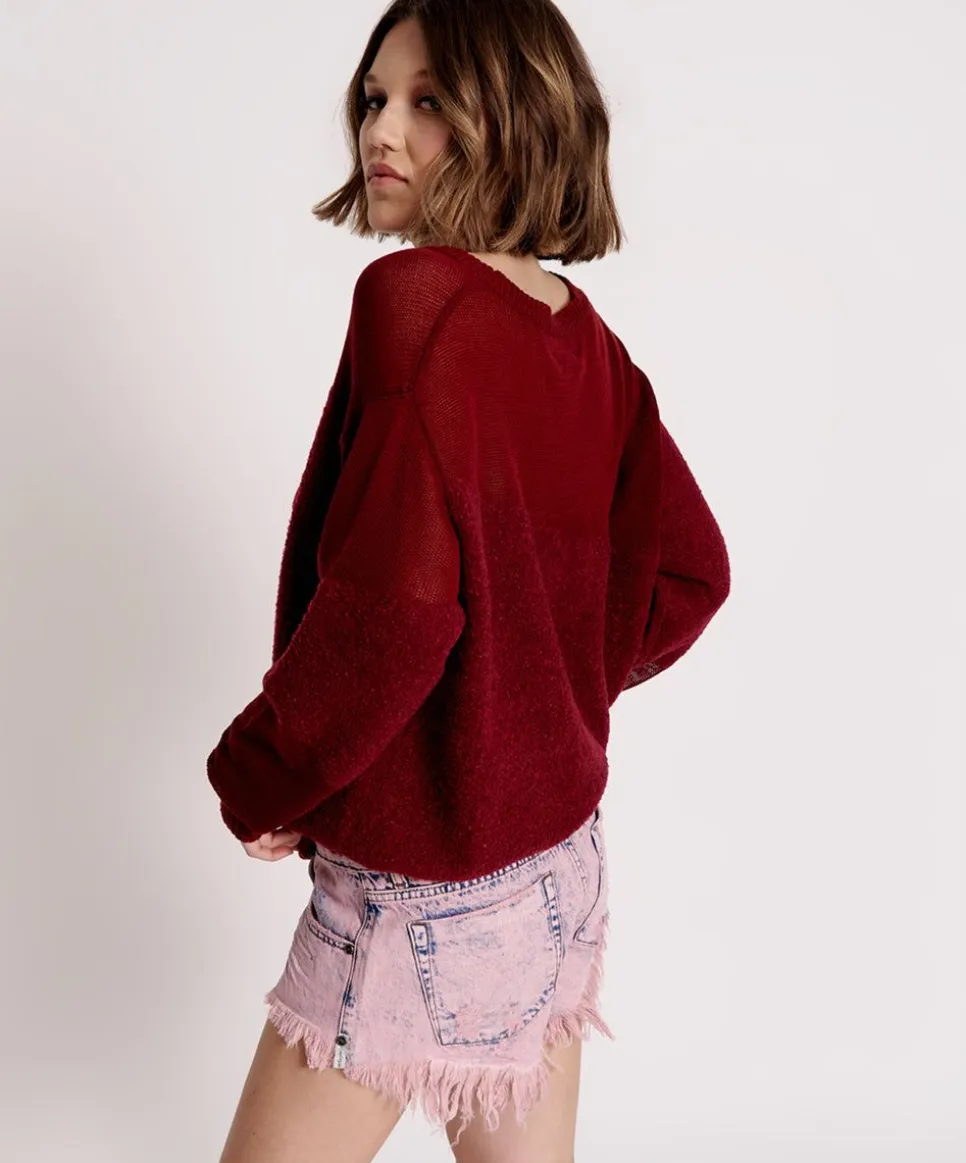 Knitwear|ONE TEASPOON Shattered Crew Knit Sweater