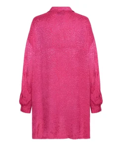 Shirts|ONE TEASPOON Shocking Pink Jacquard Longline Shirt