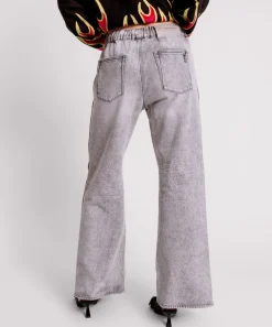 Denim Jeans|ONE TEASPOON Slate Acid Roadhouse Wide Leg Drawstring Jeans