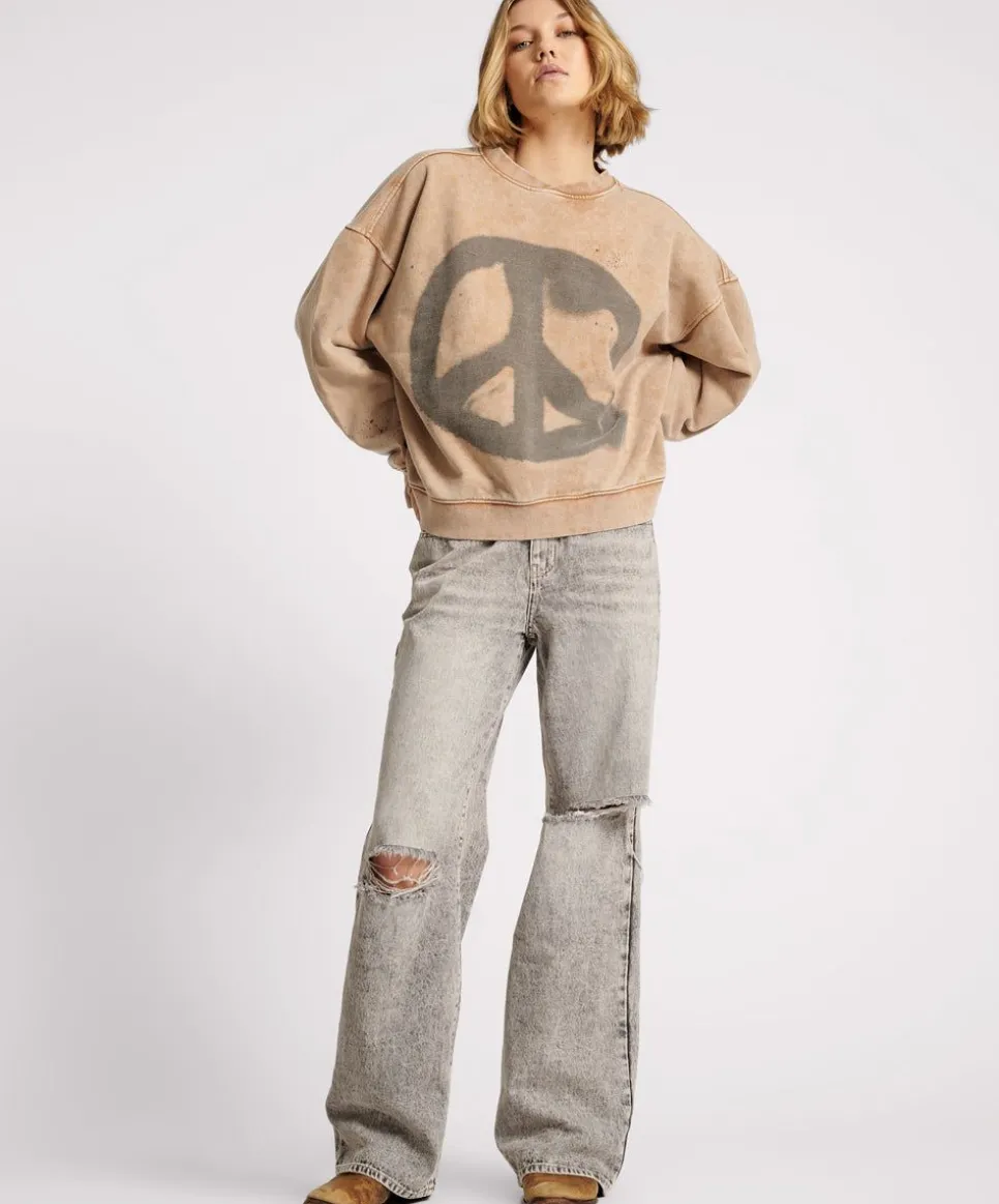 Denim Jeans|ONE TEASPOON Smoke Jackson Mid Waist Wide Leg Jeans