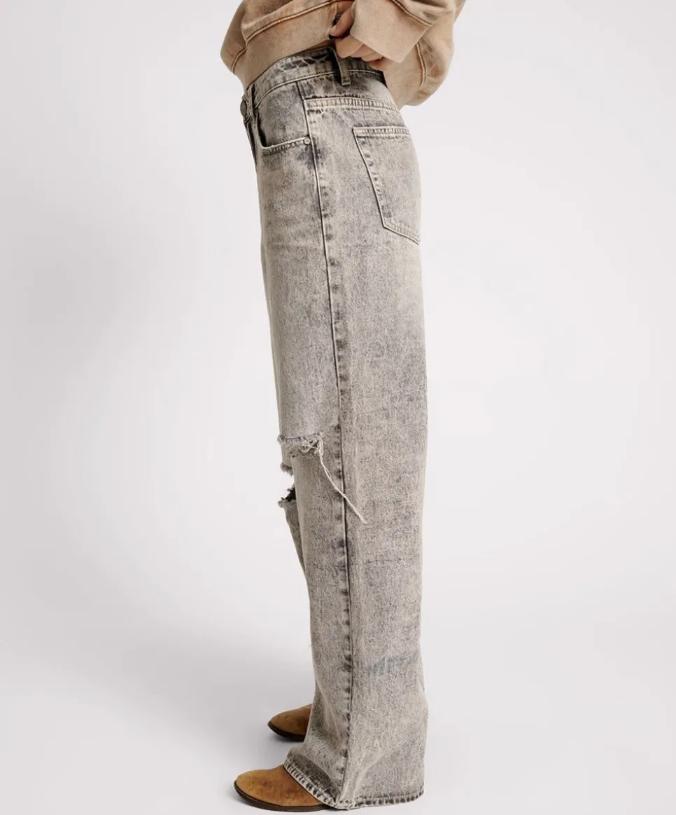 Denim Jeans|ONE TEASPOON Smoke Jackson Mid Waist Wide Leg Jeans
