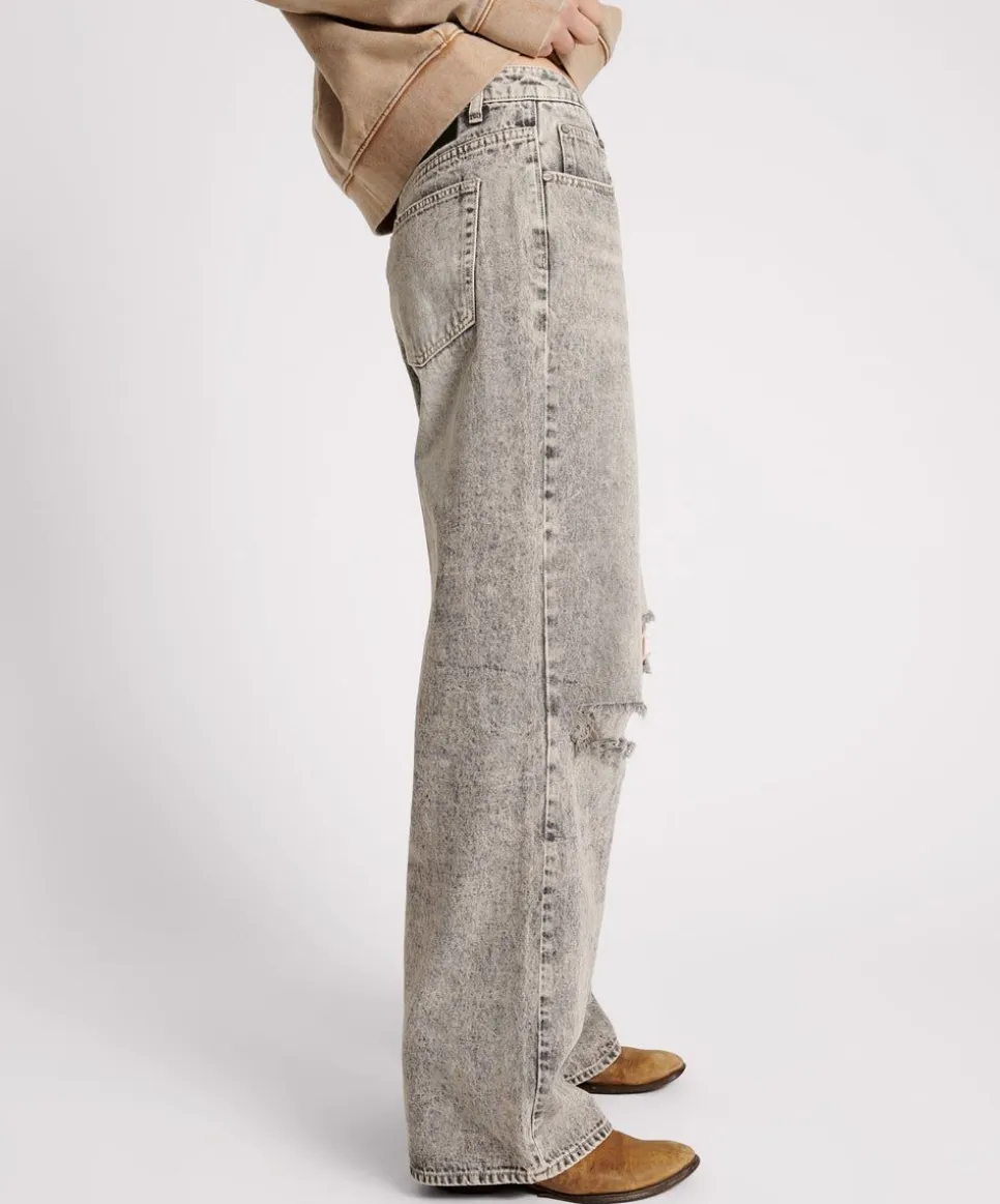 Denim Jeans|ONE TEASPOON Smoke Jackson Mid Waist Wide Leg Jeans